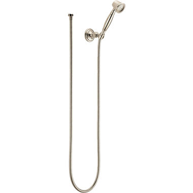 Click here to see Brizo RP41202PN Brizo Vesi Traditional Single-Function Hand Shower with Stretchable Hose, WaterSense, 1.75 GPM, Brilliance Polished Nickel - RP41202PN