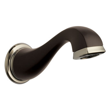 Click here to see Brizo RP70908PNCO Brizo Charlotte Wall Mounted Cocoa Bronze/Polished Nickel Pull-Down Diverter Tub Spout, Solid Brass, 1/2-inch Connection Size - RP70908PNCO