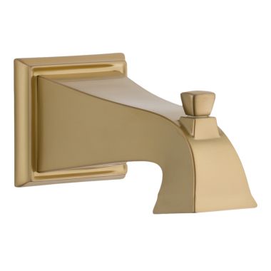 Click here to see Delta RP52148CZ Delta Dryden 7-1/2in Brilliance Champagne Bronze Tub Spout w/ Pull-Up Diverter, Wall-Mount, Single-Hole Installation, SpotShield - RP52148CZ