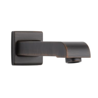Click here to see Delta RP48333RB Delta Arzo 7in Venetian Bronze Non-Diverter Tub Spout, All Metal Construction, Wall-Mount, Single-Hole Installation, Threaded - RP48333RB