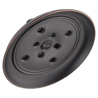 Click here to see Delta RP70172RB Delta Universal Showering Single-Setting Raincan Shower Head with H2Okinetic Technology, Round, 1.75 GPM, Venetian Bronze - RP70172RB