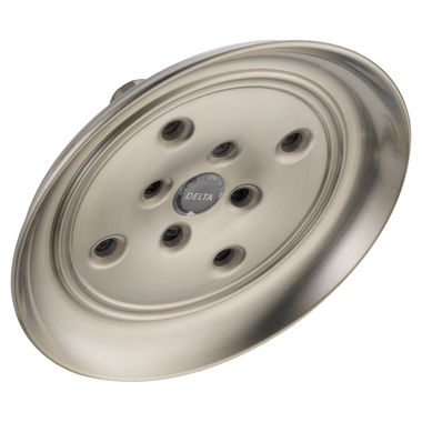 Click here to see Delta RP70172SS Delta Universal Showering Single-Setting Raincan Shower Head with H2Okinetic Technology, Round, 1.75 GPM, Brilliance Stainless Steel - RP70172SS
