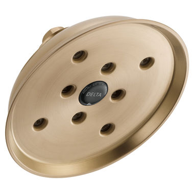 Click here to see Delta RP70173CZ Delta Universal Showering Single-Setting Raincan Shower Head with H2Okinetic Technology, Round, 1.75 GPM, Brilliance Champagne Bronze - RP70173CZ
