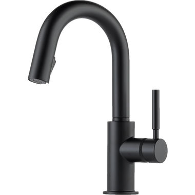 Click here to see Brizo 63920LF-BL Brizo Solna Single-Handle Pull-Down Bar/Prep Faucet, Matte Black - 63920LF-BL