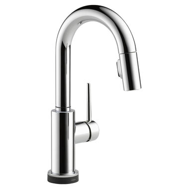 Click here to see Delta 9959T-DST Delta Trinsic Single-Handle Chrome Pull-Down Bar/Prep Faucet, 1.8 GPM, Lever Handle, Diamond Seal Technology, ADA, Touch2O - 9959T-DST
