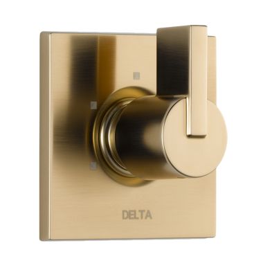 Click here to see Delta T11853-CZ Delta Vero Single-Handle 3-Function Diverter Valve Trim, Lever Handle, 2-Port, Champagne Bronze - T11853-CZ