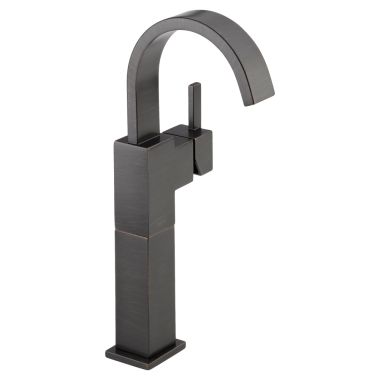 Click here to see Delta 753LF-RB Delta Vero High-Arc Deck-Mount Venetian Bronze Vessel Lavatory Faucet, Less Drain, 1.2 GPM, Single-Handle, Lever Handle - 753LF-RB