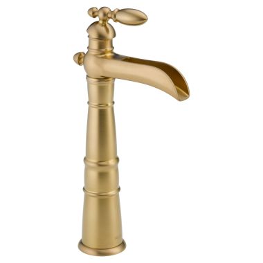 Click here to see Delta 754LF-CZ Delta Victorian Channel Spout Champagne Bronze Vessel Lavatory Faucet, Less Drain, 1.2 GPM, Single-Handle, Lever Handle - 754LF-CZ