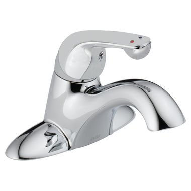Click here to see Delta 501LF-TGMHDF Delta 501LF-TGMHDF Foundations Single Handle Centerset Bathroom Faucet, 0.35 gpm, Chrome