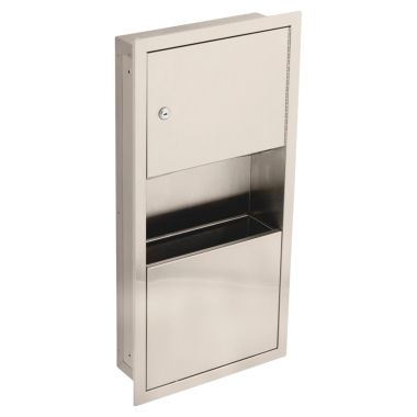 Click here to see Delta 45568-SS Delta Commercial 45568-SS Stainless Steel Towel Dispenser, Waste Receptacle