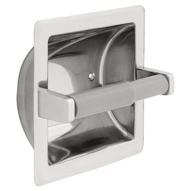 Click here to see Delta 45070-ST Delta Commercial 45070-ST Stainless Steel Recessed Paper Holder w/Plastic Roller