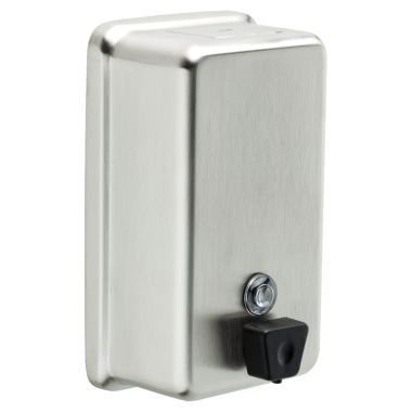 Click here to see Delta 44080-SS Delta 44080-SS Commercial Vertical Mounted Liquid Soap Dispenser:Stainless Steel