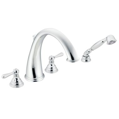 Click here to see Moen T922 Moen T922 Kingsley Roman Tub Faucet Trim With Handheld Chrome