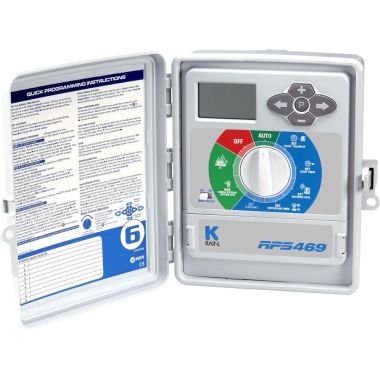 Click here to see K-Rain 3609-P K-Rain 3609-P RPS 469 Controller, 9-Station, 110 Volt with Plug