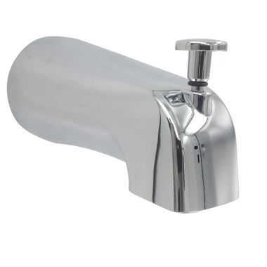 Click here to see Kohler GP85555-CP Kohler Tub Spout with Pull-Up Diverter, Chrome Finish, 1/2in NPT Connection, Single-Hole Wall Mount Installation, Metal Construction - GP85555-CP