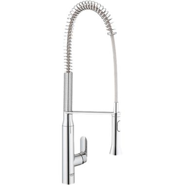 Click here to see Grohe 32951000 Grohe K7 Single Handle Semi-Pro Pull-Down Kitchen Faucet, StarLight Chrome - 32951000