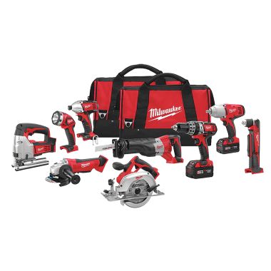 Click here to see Milwaukee 2696-29 Milwaukee 2696-29 M18 9 Tool Combo Kit