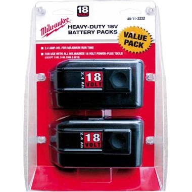 Click here to see Milwaukee 48-11-2232 Milwaukee 48-11-2232 model 18V NiCad Battery Value Pack (package of 2) 