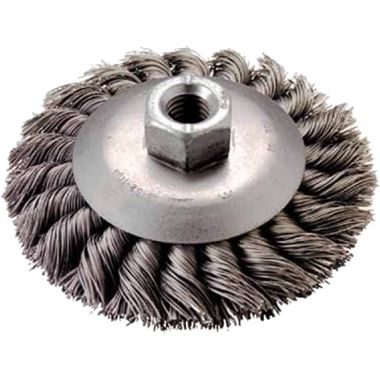 Click here to see Milwaukee 48-52-1305  Milwaukee 4in Bevel Knot Brush, Carbon Steel - 48-52-1305
