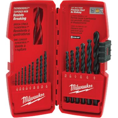 Click here to see Milwaukee 48-89-2803 Thunderbolt 48-89-2803 Drill Bit Set, 15 Pieces, 1/16 - 3/8 in