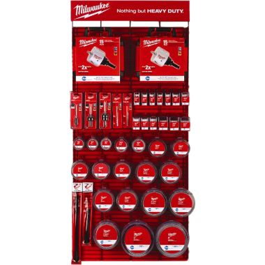 Click here to see Milwaukee 49-22-6017H Milwaukee 49-22-6017H Red Rack Hole Saw Merchandiser - Large With Price Tags