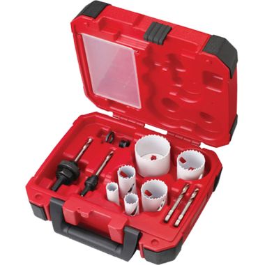 Click here to see Milwaukee 49-22-4145 Milwaukee 49-22-4145 model 10-Piece Plumbers Ice Hardened Hole Saw Kit 