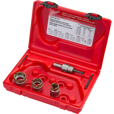 Click here to see Milwaukee 49-22-8300 Milwaukee 49-22-8300 Sheet Metal Carbide Cutter Electrician's Kit - 5PC