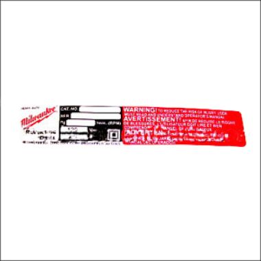 Click here to see Milwaukee 12-25-6514 Milwaukee 12-25-6514 Nameplate for 6514-21 Hatchet Sawzall