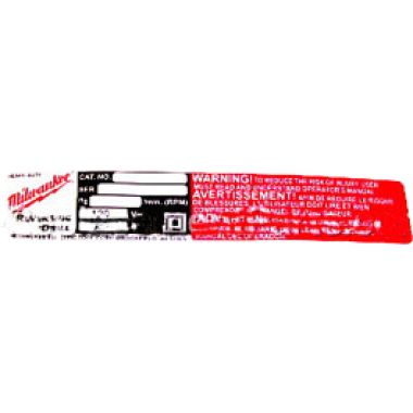 Click here to see Milwaukee 12-20-9079 Milwaukee 12-20-9079 Service Nameplate Kit 