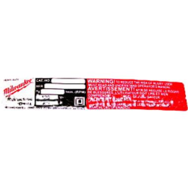 Click here to see Milwaukee 12-20-9667 MILWAUKEE 12-20-9667 SERVICE NAMEPLATE KIT