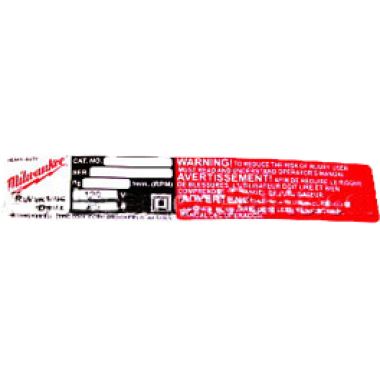 Click here to see Milwaukee 12-20-9674 Milwaukee 12-20-9674 Service Nameplate Kit 