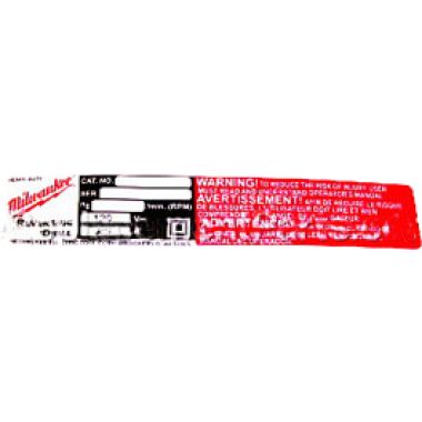 Click here to see Milwaukee 12-20-0322 Milwaukee 12-20-0322 Service Nameplate Kit 