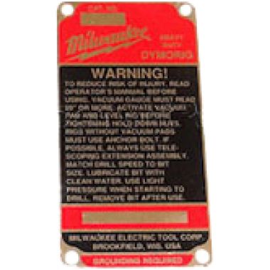 Click here to see Milwaukee 12-99-1945 Milwaukee 12-99-1945 Nameplate Blank 