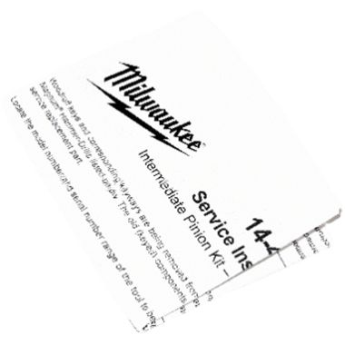Click here to see Milwaukee 14-46-0234 Milwaukee 14-46-0234 Service Instruction Notice 