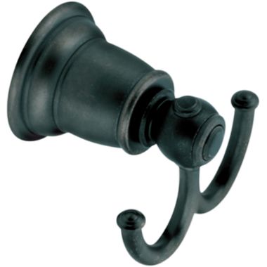 Click here to see Moen YB5403WR Moen Kingsley Double Robe Hook, Zinc Constructed, Wrought Iron - YB5403WR