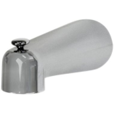 Click here to see Symmons 057 Symmons 7-inch Dia Wall Mounted Chrome Tub Spout with Pull-Up Diverter, Metal - 057