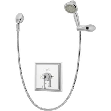 Click here to see Symmons 4503 Symmons Canterbury Hand Shower System, Pressure Balance Valve, Metal Lever Handle, 2 GPM, Chrome - 4503