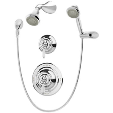 Click here to see Symmons 4405 Symmons Carrington Series Shower/Hand Shower System with Temptrol Pressure-Balancing Shower Valve, ADA-Compliant, 2.0 GPM, Polished Chrome - 4405