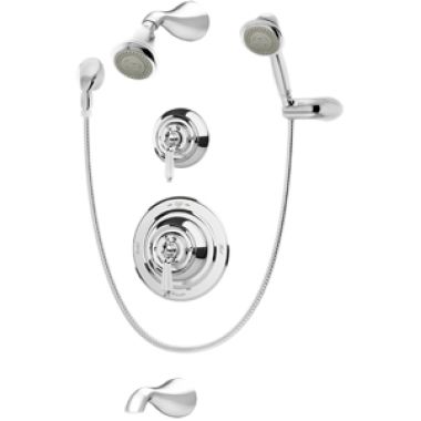 Click here to see Symmons 4406-STN Symmons 4406 Satin Nickel Carrington Series Bathroom Shower System