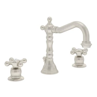 Click here to see Symmons SLW-4412-STN Symmons Carrington Two-Handle Widespread Lavatory Faucet with Pop-Up Drain Assembly, 2.2 GPM, Satin Nickel - SLW-4412-STN