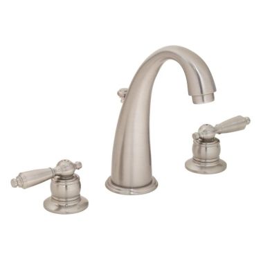 Click here to see Symmons S-243-1-STN-LAM Symmons Origins Symmetrix Two-Handle Widespread Lavatory Faucet with Lift Rod, 2.2 GPM, High Arc Spout, Satin Nickel - S-243-1-STN-LAM
