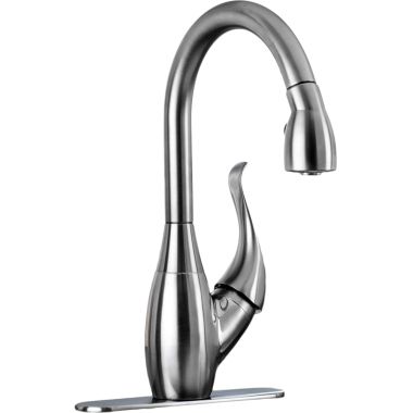 Click here to see Symmons S-2620-STS-L Symmons Moscato Single Handle Pull-Down Kitchen Faucet, Stainless - S-2620-L