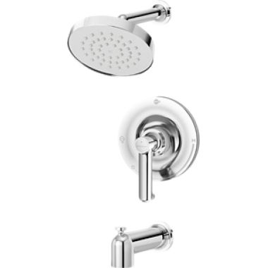 Click here to see Symmons 5302-BLK-TRM Symmons Museo Series Tub/Shower Faucet with Metal Lever Handle and Diverter Tub Spout, Less Valve, 2 GPM, Polished Graphite - 5302-BLK-TRM