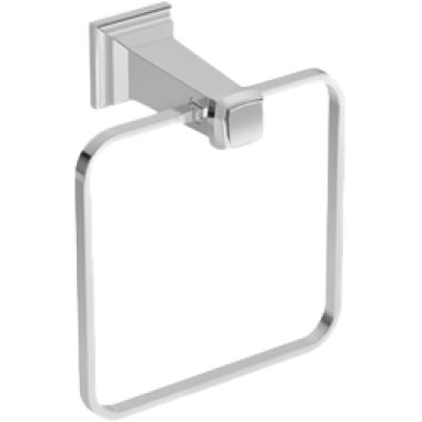 Click here to see Symmons 423TR-STN Symmons Oxford Series Square Wall Mounted Towel Ring, Metal Constructed, Satin Nickel - 423TR