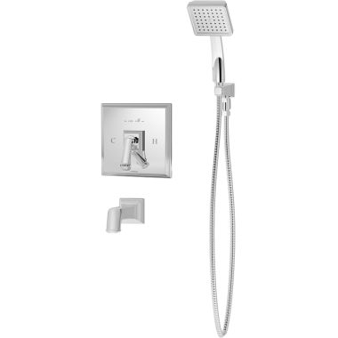 Click here to see Symmons S-4204-TRM Symmons S-4204-TRM Oxford Series Tub/Hand Shower System, Chrome