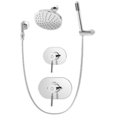 Click here to see Symmons 4305-STN Symmons Sereno Series Shower/Hand Shower System with Temptrol Pressure-Balancing Mixing Valve, 2.5 GPM, Satin Nickel - 4305-STN