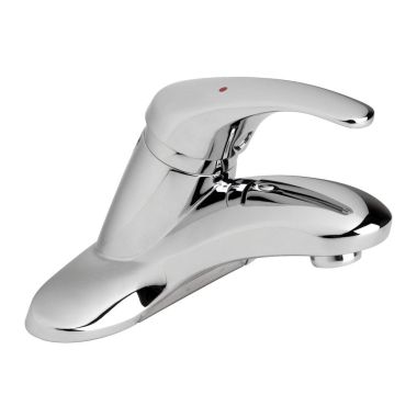 Click here to see Symmons S-20-1 Symmons Symmetrix Single-Handle Centerset Lavatory Faucet with Lift Rod and Red/Blue Indicators, 2.2 GPM, Three-Hole, Chrome - S-20-1 