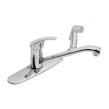 Click here to see Symmons S-23-2 Symmons Symmetrix Single Handle Kitchen Faucet w/ Side Spray, Chrome - S-23-2