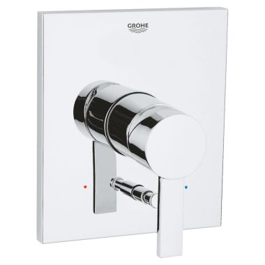 Click here to see Grohe 19376000 Grohe Allure Pressure Balance Single-Handle Valve Trim w/ Push-Button Diverter, Lever Handle, StarLight Chrome - 19376000