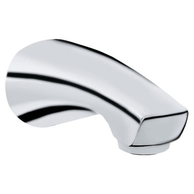 Click here to see Grohe 13191000 Grohe Arden Wall-Mount Non-Diverter Tub Spout with Sistra Flow Straightener, 6in Spout Reach, 3/4in Inlet, Starlight Chrome - 13191000